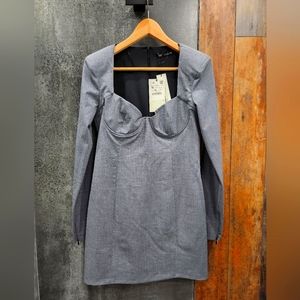 Zara Dress, Medium, Grey